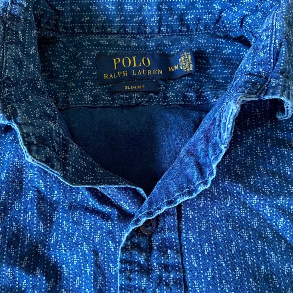 Blue Patterned Polo Ralph Lauren Button-Down